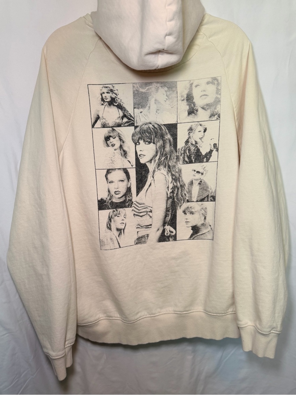 Taylor Swift Eras Tour Official Merch Beige Photo Collage Hoodie Large